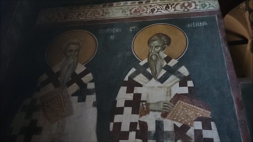 Fresques in Gracanica Monastery, Kosovo. Concept for Christian Influence on Kosovo